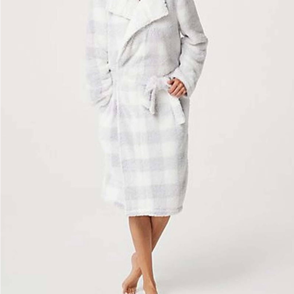 Berkshire Blanket Snap Collar Plush Robe w/ Sherpa and Pockets